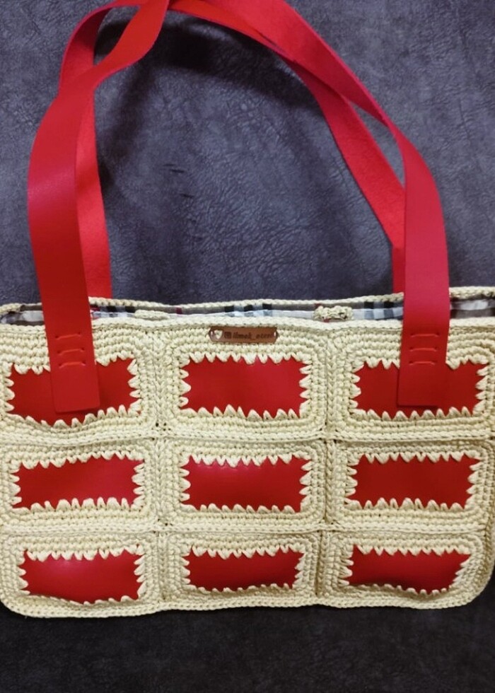 Omuz çantası. El örmesi - Görsel 5