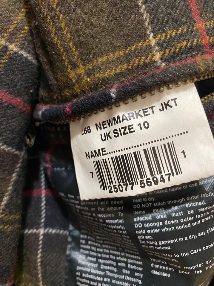 Barbour sıyah renk 10 beden yağlı ceket - Görsel 4