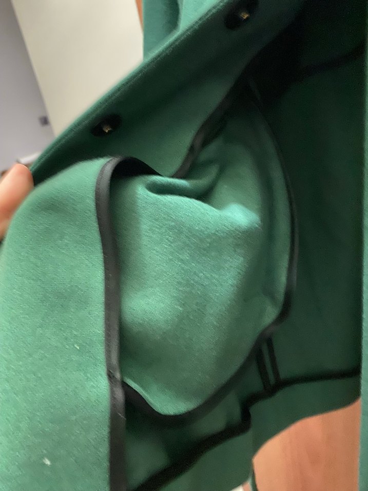 Beymen club yeşil ince palto s beden yarasa kol - Görsel 3