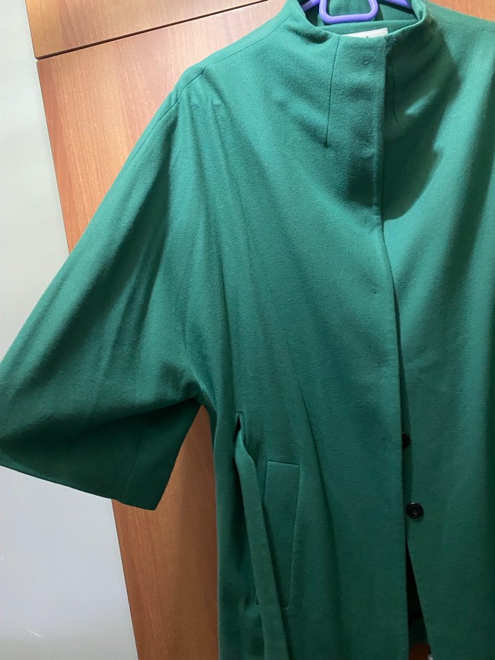 Beymen club yeşil ince palto s beden yarasa kol - Görsel 2