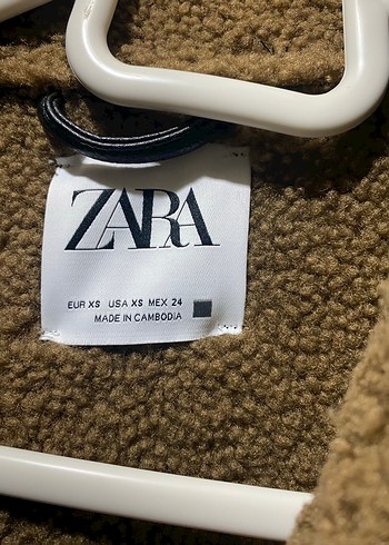 Zara Kürklü Kahverengi Deri Biker Ceket xs - Görsel 3