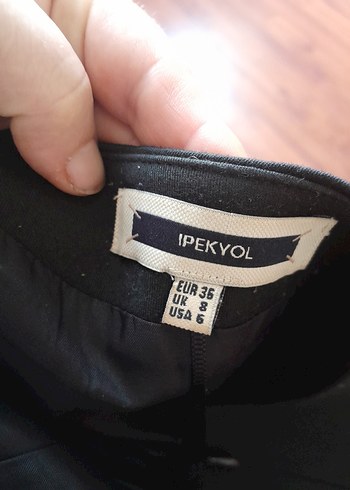 ipekyol Siyah Düz Midi Kalem Etek - Görsel 3