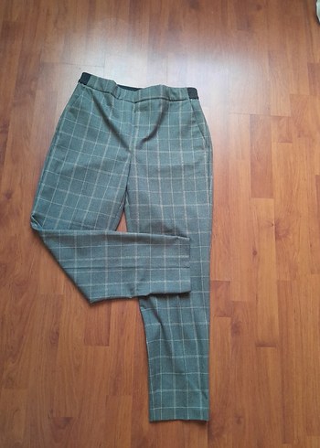 twist marka Gri Kareli Kumaş Kadın Pantolon - Görsel 2