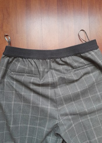 twist marka Gri Kareli Kumaş Kadın Pantolon - Görsel 5