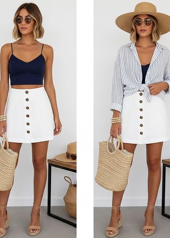 h&m marka mini etek - Görsel 2