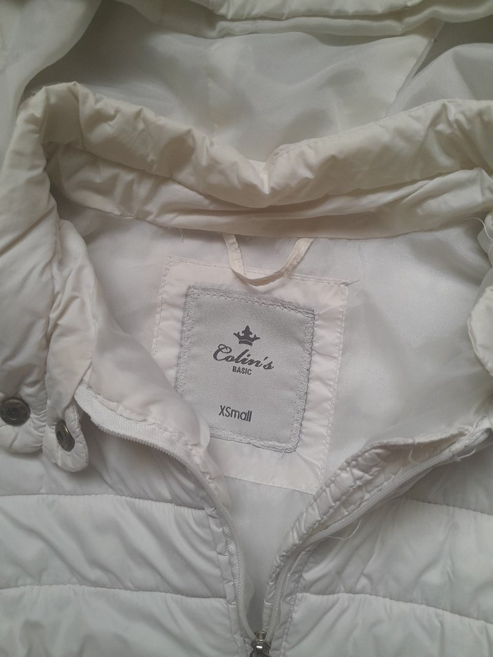 colin's marka  xs beden beyaz mont - Görsel 5