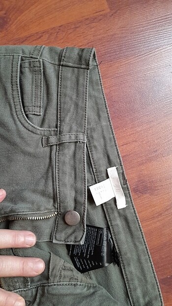 xs Beden H&m marka haki yesil kot sort