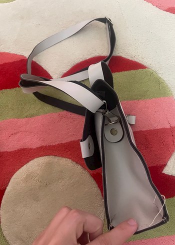 Deri Kadın Omuz Çantası 3 adet farklı renkte - Görsel 3