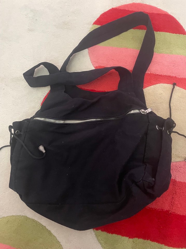 Siyah Baskılı Rock Punk Kadın Çanta - Görsel 2