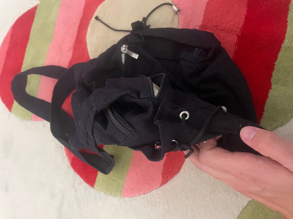 Siyah Baskılı Rock Punk Kadın Çanta - Görsel 4