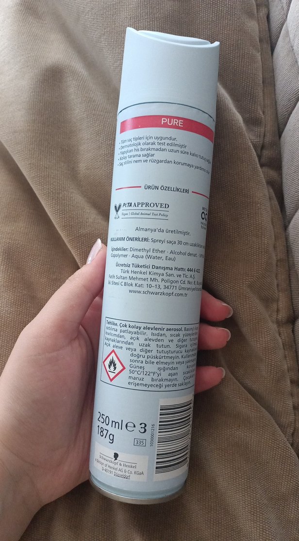 Schwarzkopf Taft Pure Saç Spreyi 4 - Görsel 2