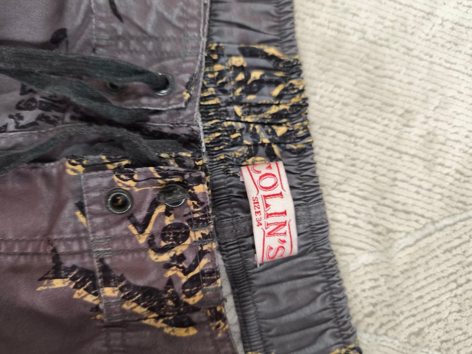 Gri Baskılı Erkek Midi Yüzme Şortu - Görsel 2