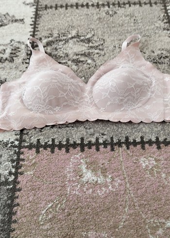 Pembe Dantel Midi Sütyen