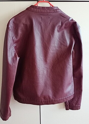 xl Beden bordo Renk Bordo deri ceket
