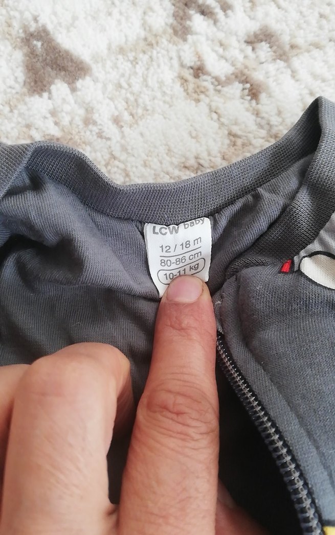 Gri Baskılı Fermuarlı Erkek uyku tulumu - Görsel 2