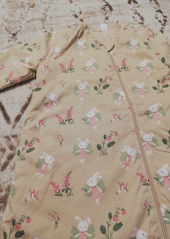 Kız Çocuk Bej Fermuarlı Uyku Tulumu - Görsel 3