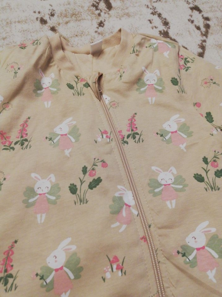 Kız Çocuk Bej Fermuarlı Uyku Tulumu - Görsel 2