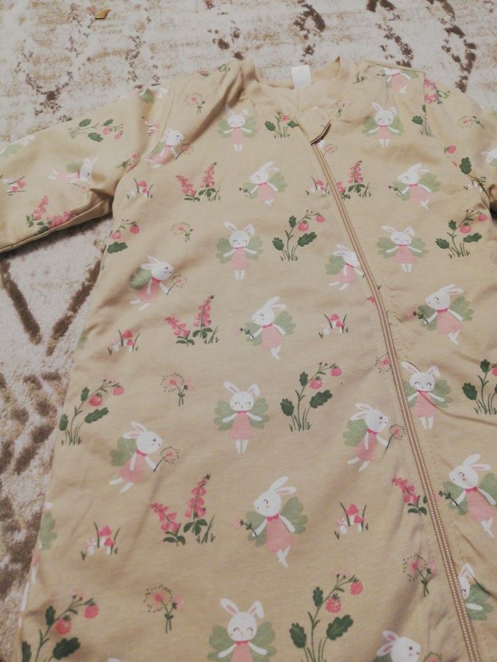 Kız Çocuk Bej Fermuarlı Uyku Tulumu - Görsel 3