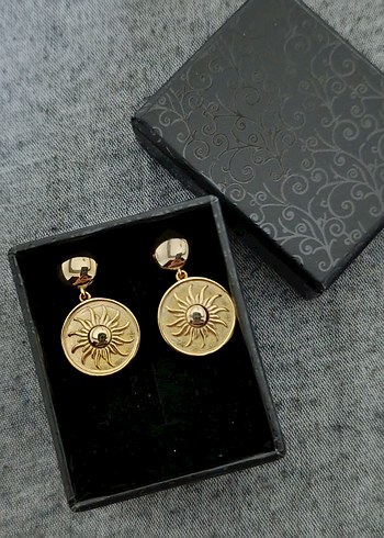 925 ayar gümüş altın kaplama küpe