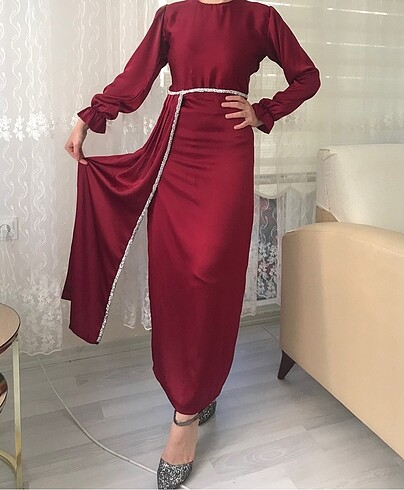 Taşlı tesettür abiye