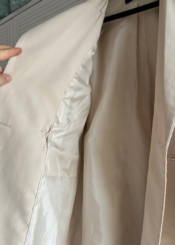 Bej Düğmeli Kadın Blazer Ceket - Görsel 7