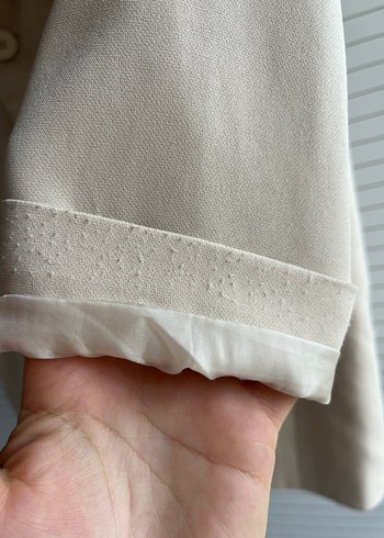 Bej Düğmeli Kadın Blazer Ceket - Görsel 6