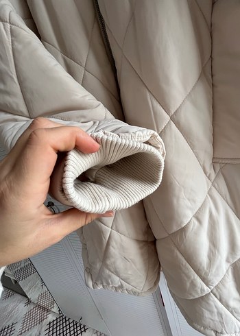 Bej Fermuarlı Kadın mont - Görsel 5