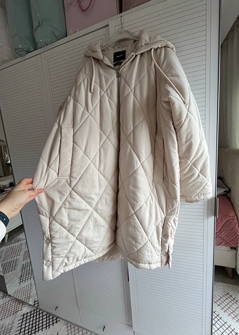 Bej Fermuarlı Kadın mont - Görsel 4