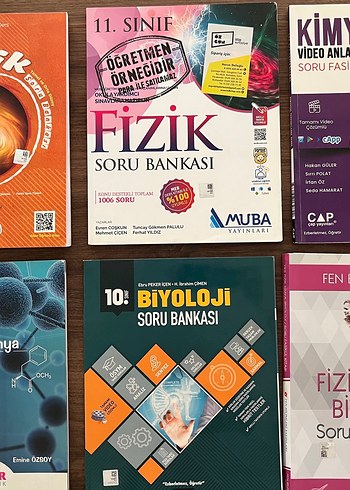 TYT AYT FİZİK KİMYA BİYOLOJİ SET 6 KİTAP 100TL
