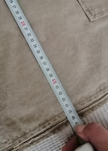 Bej %100 Pamuk Mini kot Etek - Görsel 6