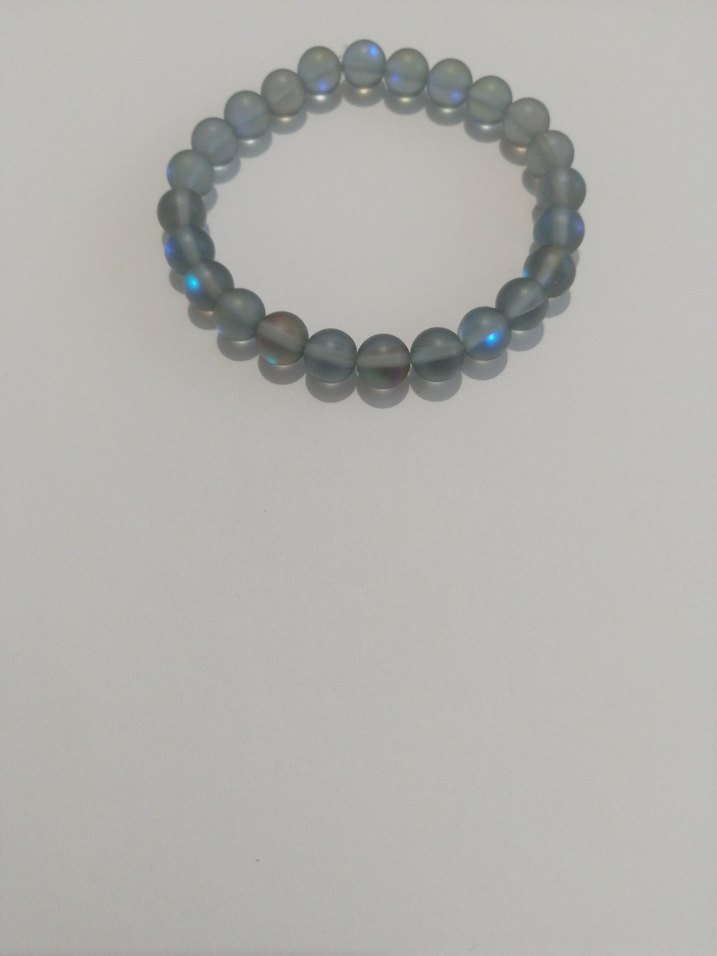 Mavi  Boncuklu mavi yansımalı Bohem Bileklik - Görsel 4