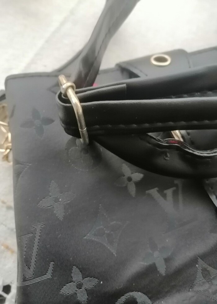 Siyah yarı parlak çanta  - Görsel 4