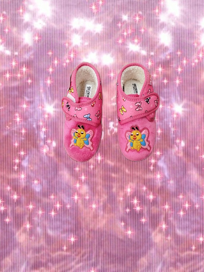 Kız Çocuk Pembe Nakışlı Sıcak Terlik - Görsel 3