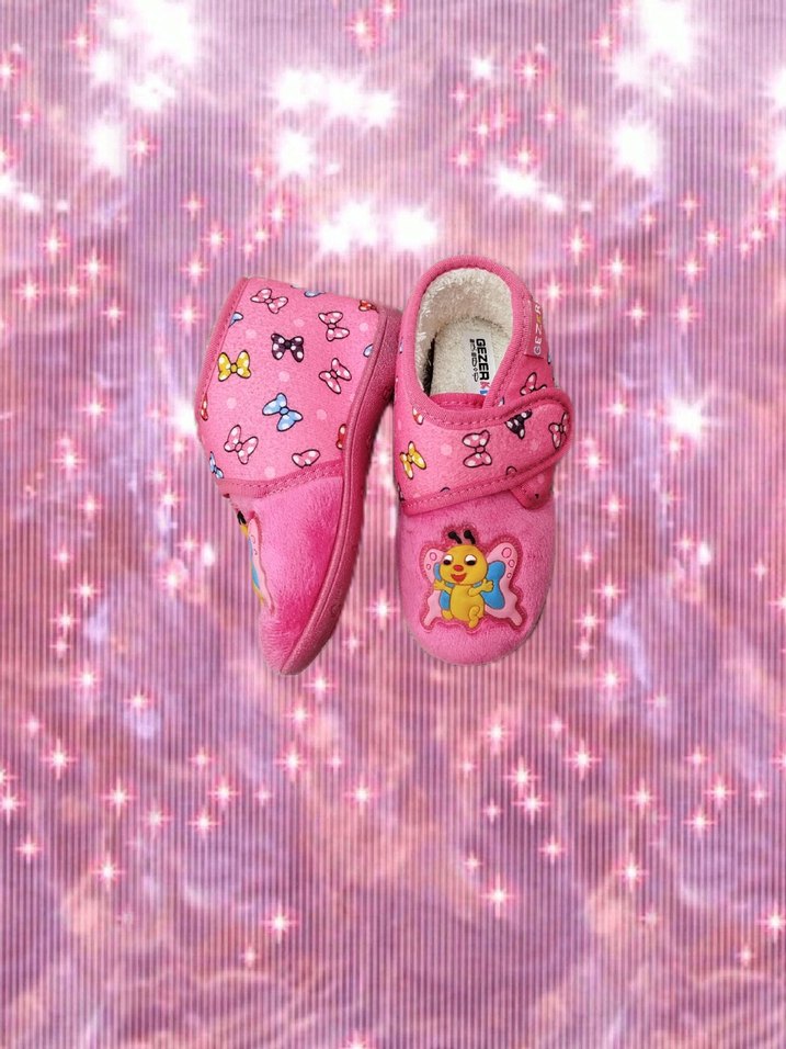 Kız Çocuk Pembe Nakışlı Sıcak Terlik - Görsel 2