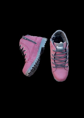 Kızlar için Fermuarlı Pembe Street Wear Spor Ayakkabı - Görsel 2