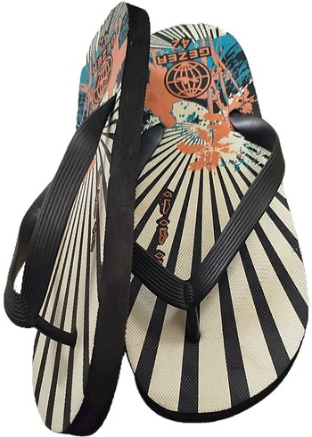 Erkek Çok Renkli Baskılı Kauçuk Sandalet - Görsel 3