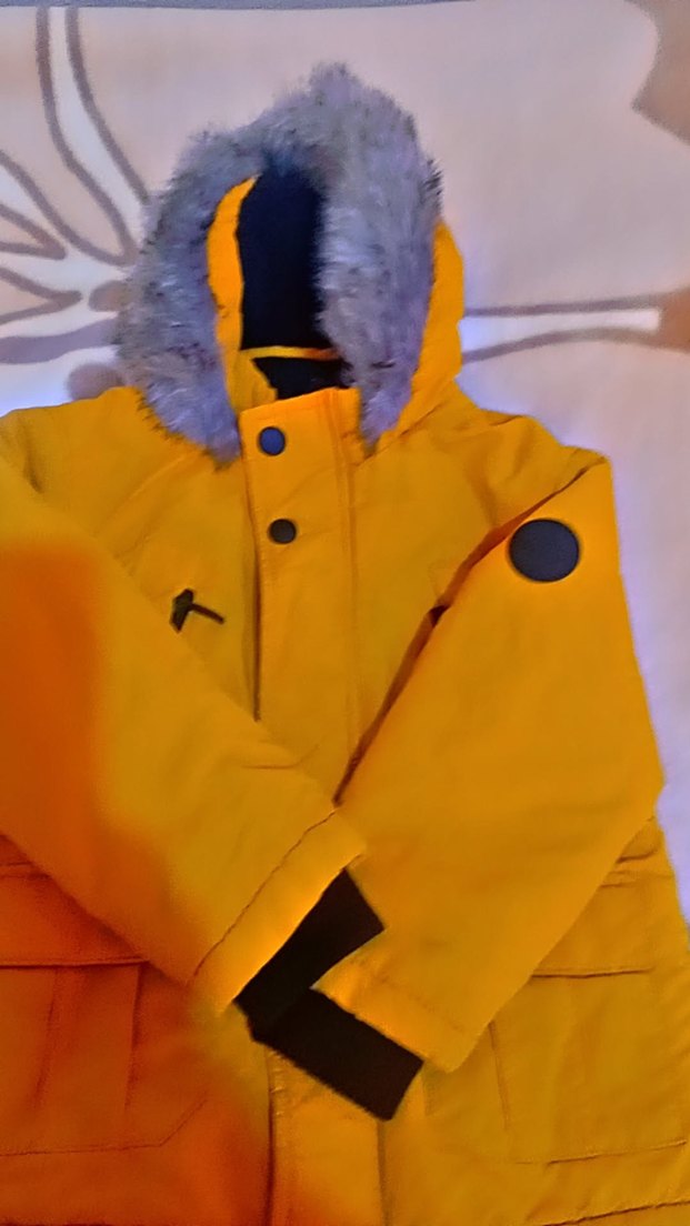 Sarı Kürklü Erkek Çocuk Mont - Görsel 2