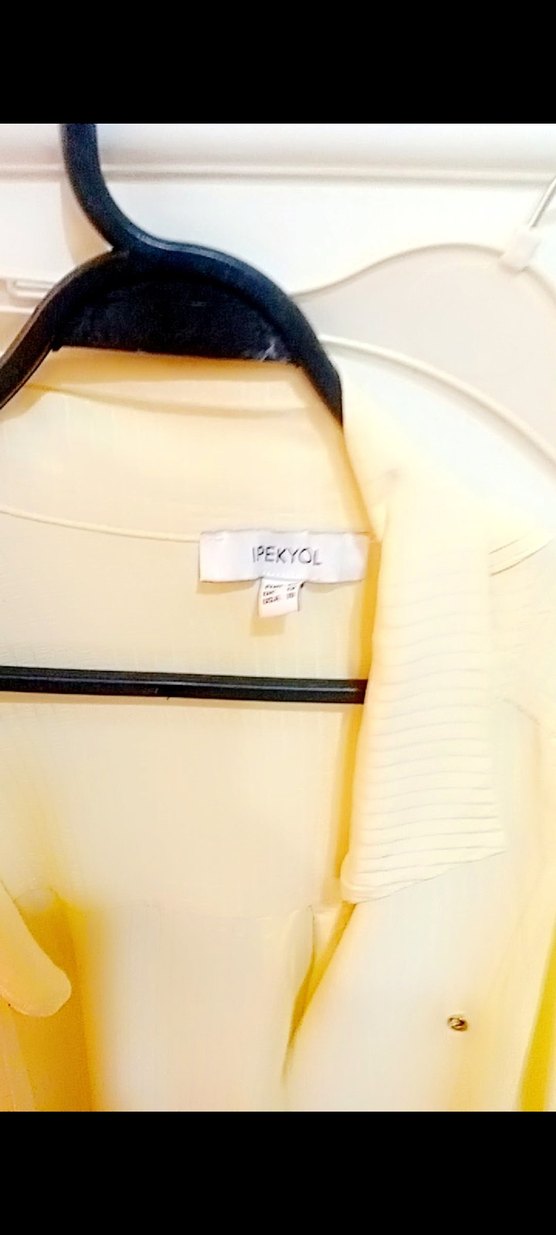 Sarı reklii Uzun Kollu Kadın Gömlek - Görsel 4