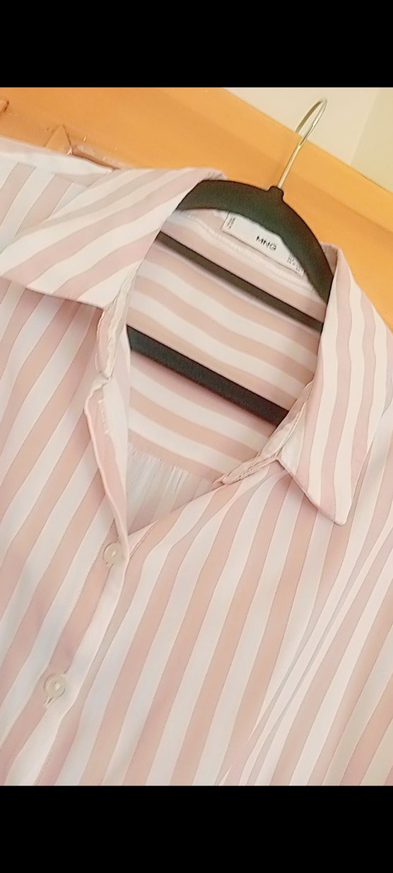 Bej Çizgili Uzun Kollu Gömlek - Görsel 2