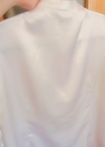 Düğmeli Beyaz Kadın Gömlek - Görsel 5