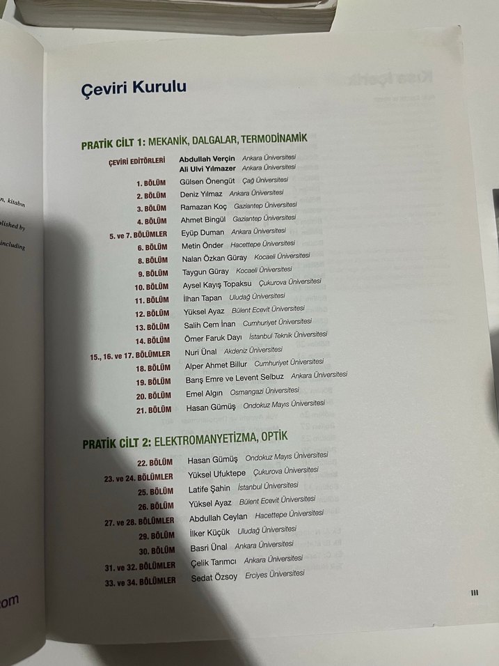 Fizik İlkeler ve Pratik Cilt 1 - Eric Mazur - Görsel 3