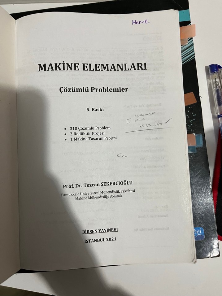 Makine Elemanları Çözümlü Problemler Kitabı - Görsel 2