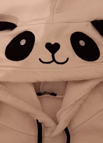 m Beden beyaz Renk Pandalı sweatshirt