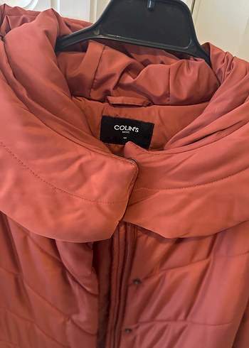 Colin's Turuncu Düğmeli uzun Kadın Kışlık Mont