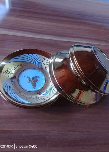 Altın Renkli Parlak Porselen Çay Tabağı Seti sıfır - Görsel 6