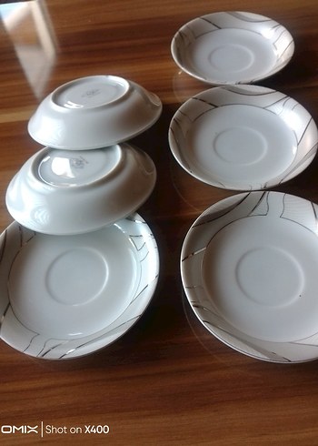 Gri Detaylı Beyaz çay tabağı 6 tane sıfır ürün - Görsel 3