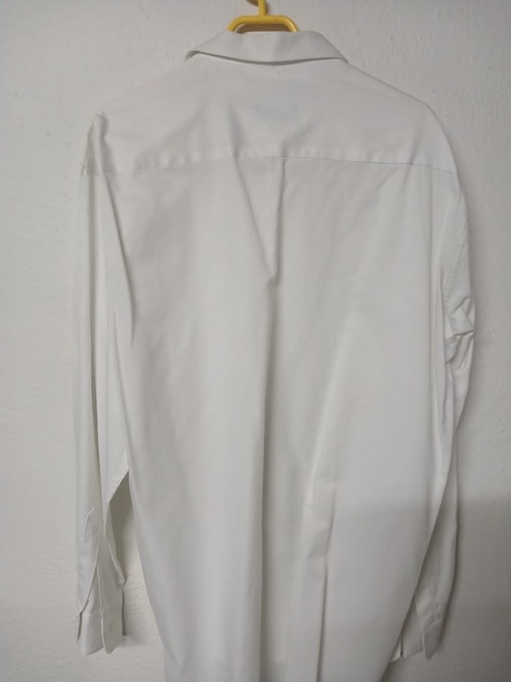 Düğmeli Beyaz Erkek Gömlek - Görsel 2