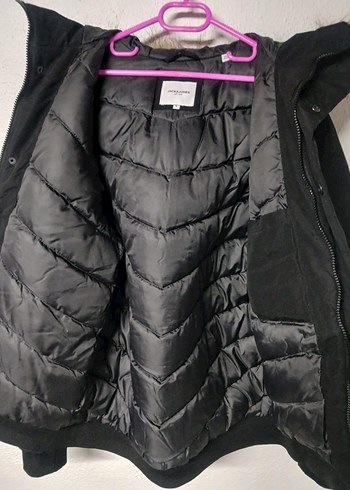 Kürklü Kapüşonlu Siyah Kışlık erkek mont sıfır - Görsel 4