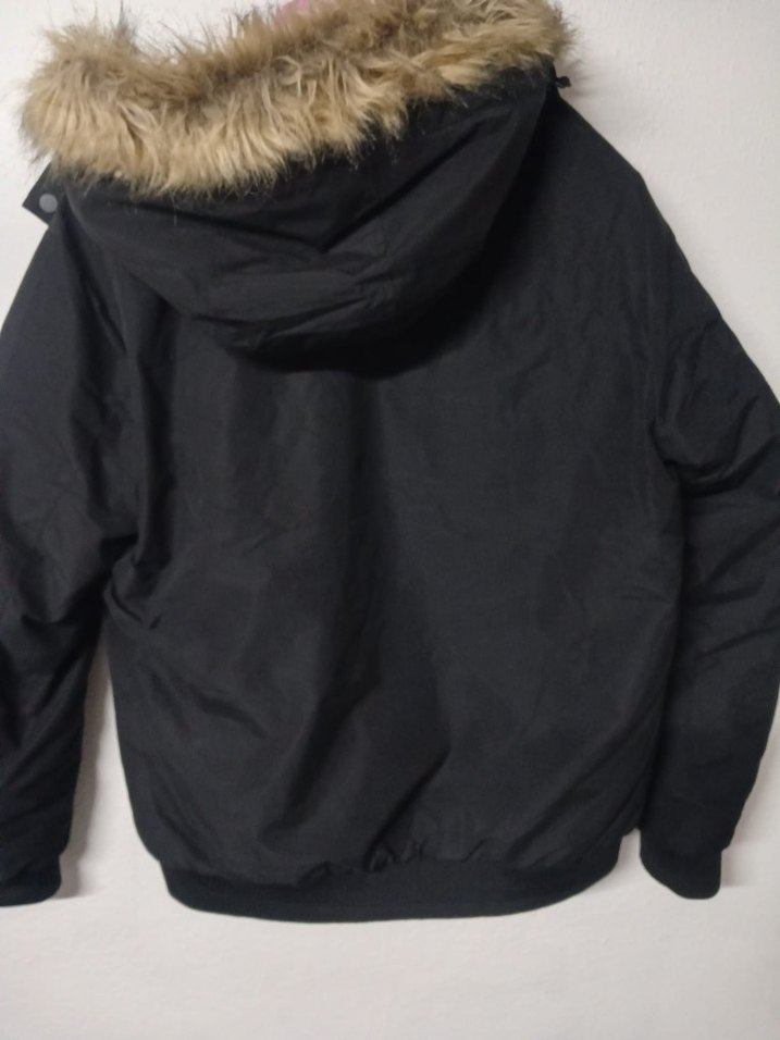 Kürklü Kapüşonlu Siyah Kışlık erkek mont sıfır - Görsel 5