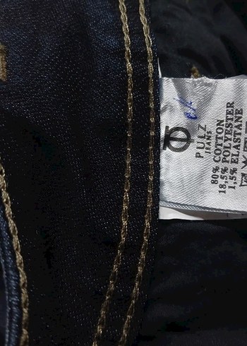 Lacivert Baskılı Kadın Denim Pantolon - Görsel 6